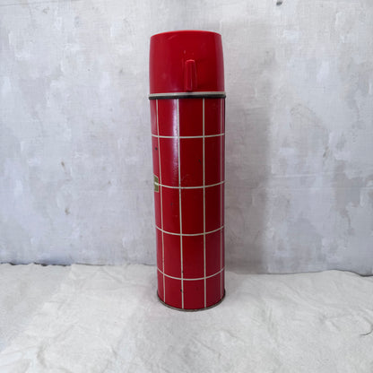 King-Seeley Thermos Red Christmas Vintage #2051