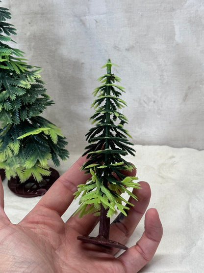 Vintage Plastic Christmas Pine Trees #1739