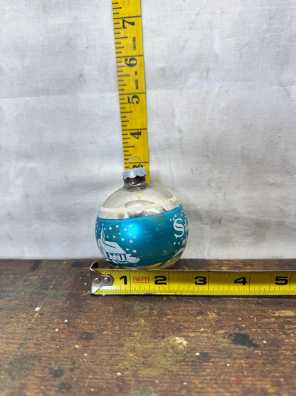 Silent Night Glass Ornament Vintage #2137