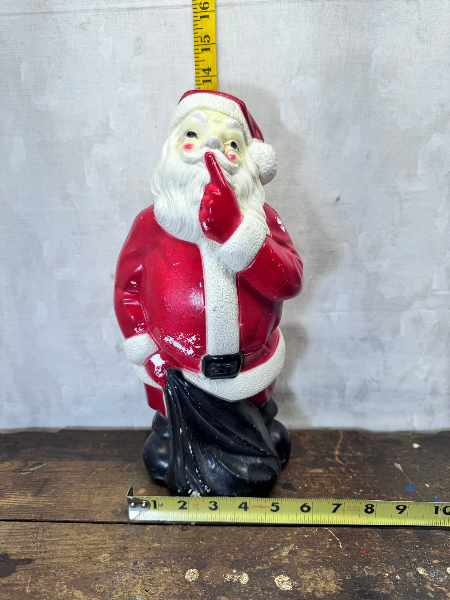 1971 Whispering Santa Claus Blow Mold Vintage #1970