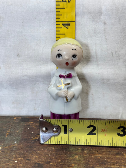 Choir Boy Christmas Figurine Japan Vintage #2151