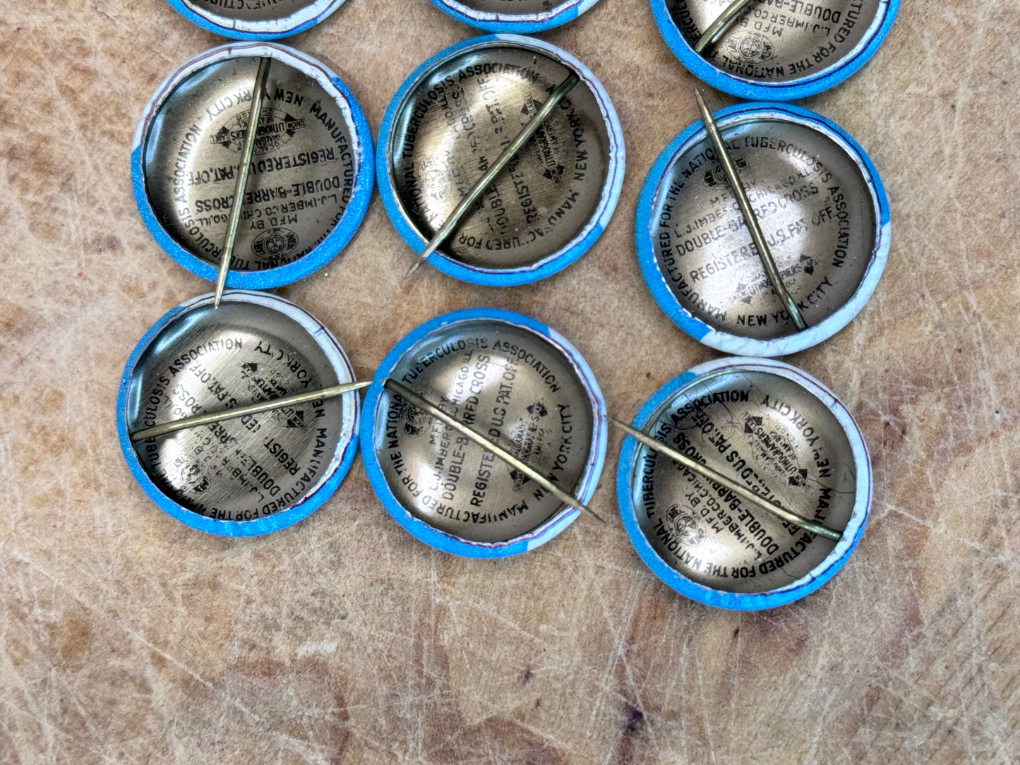 Santa Vintage Pinbacks National Tuberculosis Association #1627