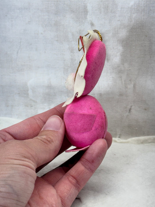 Pink Figurine Felted Japan Christmas Ornament #2003