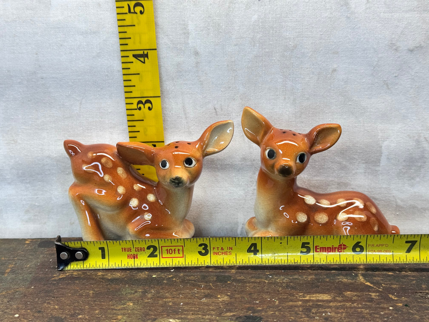 Japan Fawn Deer Salt & Pepper Shakers Vintage #1680
