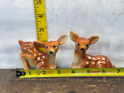 Japan Fawn Deer Salt & Pepper Shakers Vintage #1680