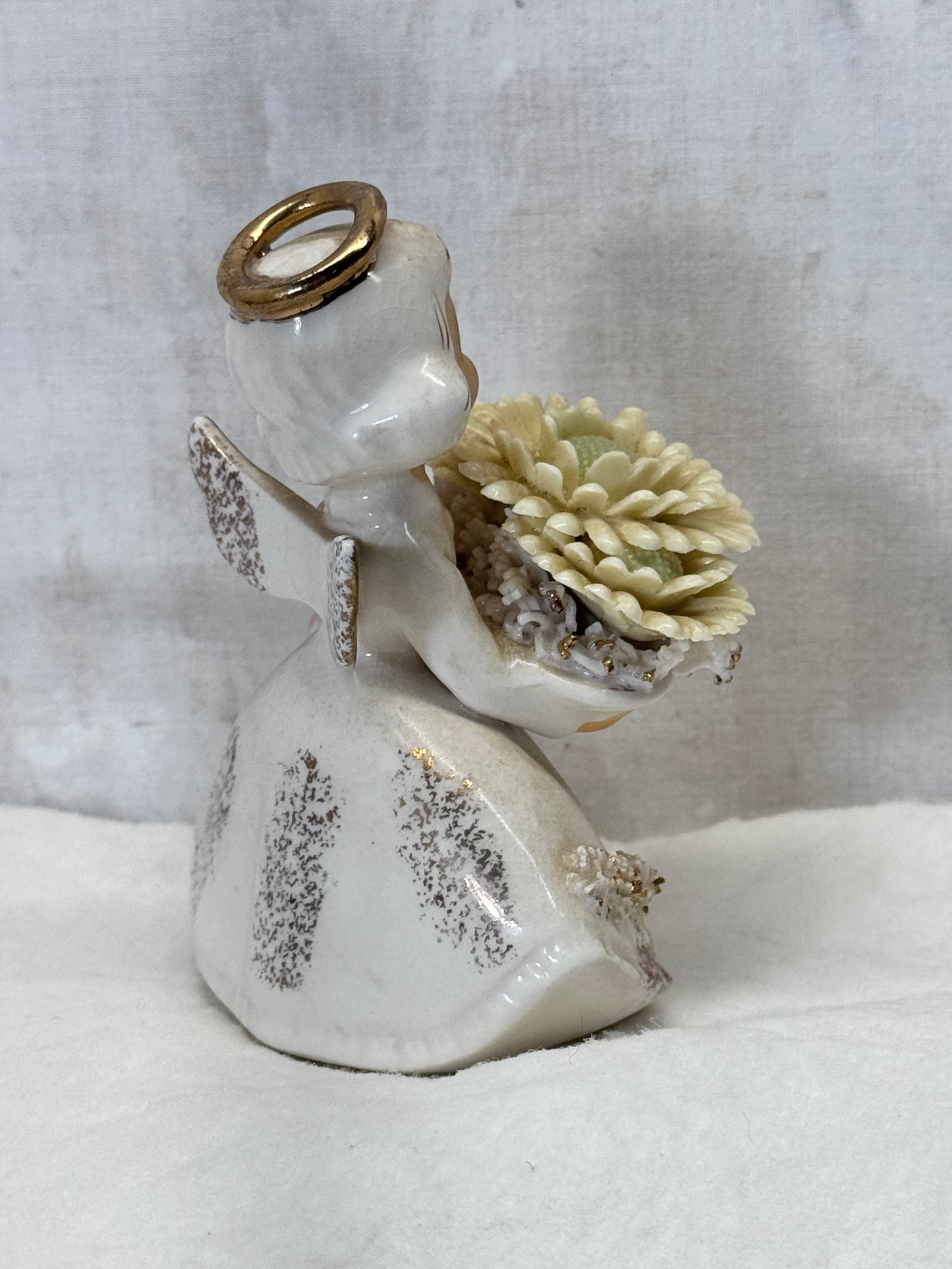 Lefton November Angel Figurine Topaz Vintage #1865