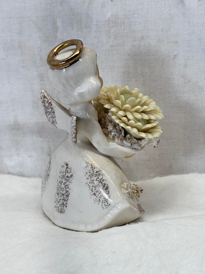 Lefton November Angel Figurine Topaz Vintage #1865