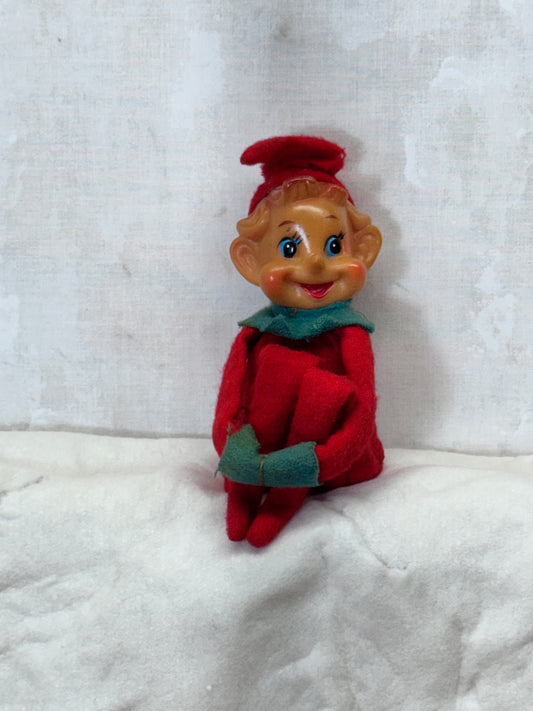 Japan Red Knee Hugger Elf Vintage #1708