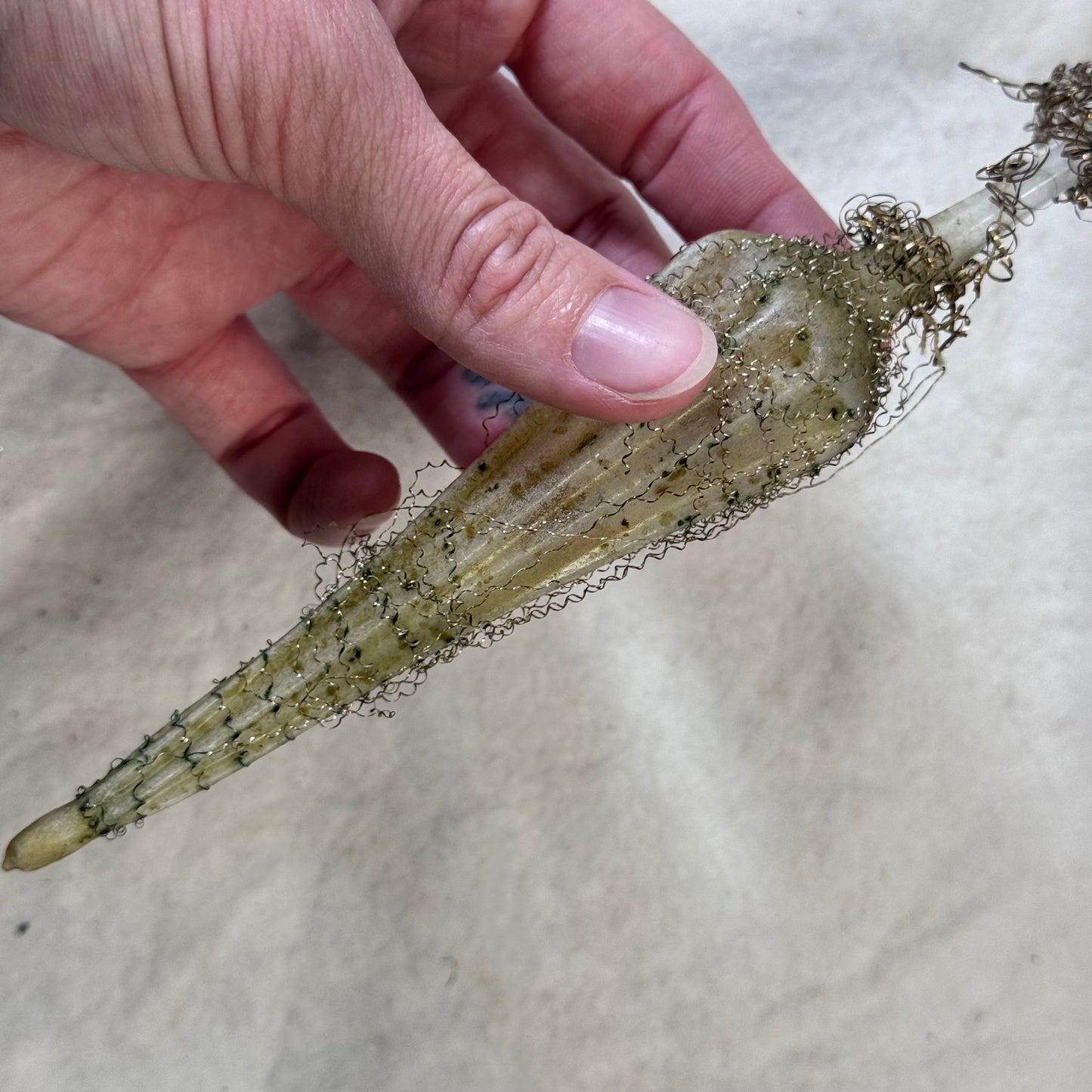 Victorian Glass Wire Mesh Ornament #2094