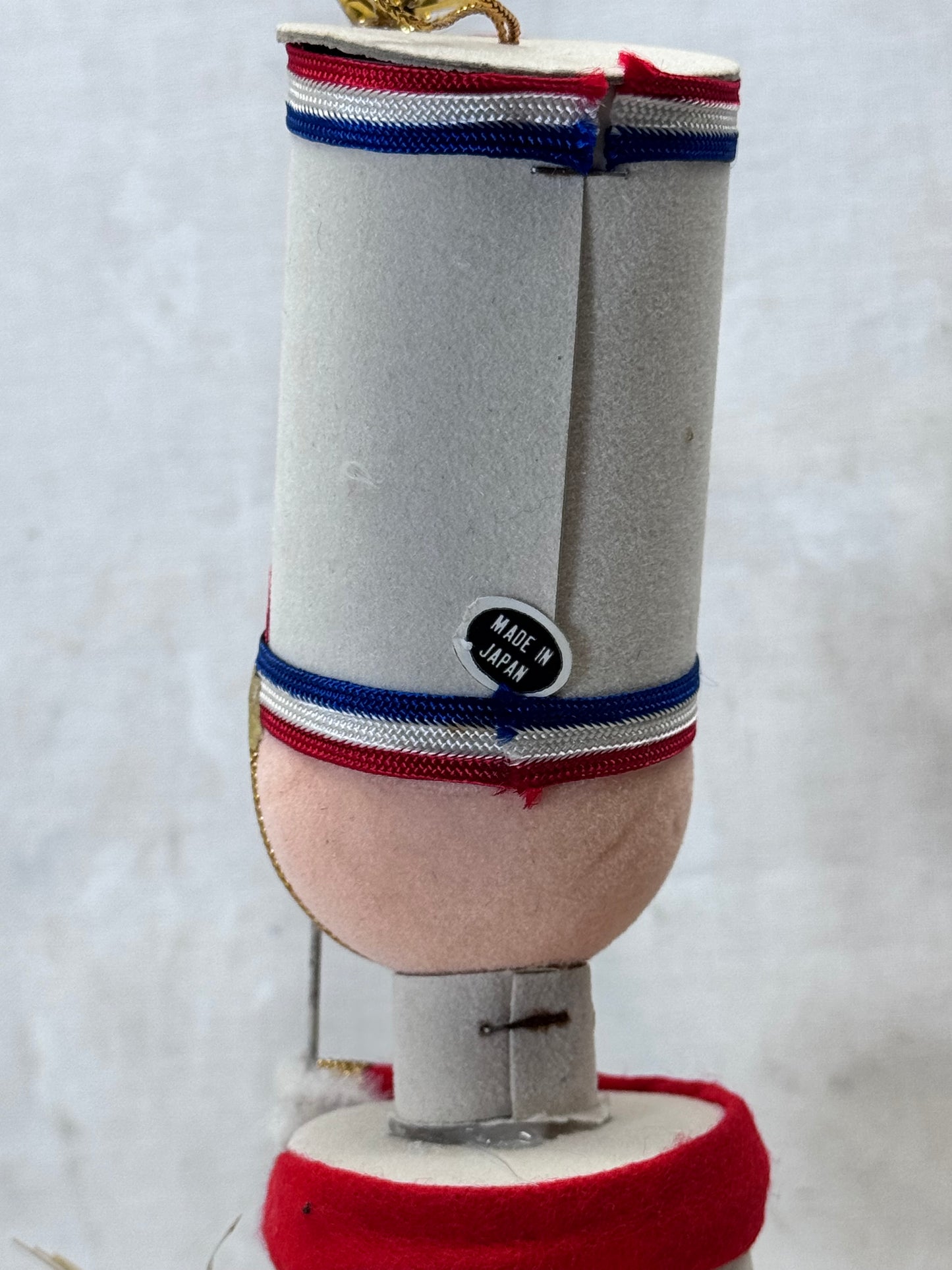 Christmas Solider Ornament Japan Tree Topper Vintage Repaired #2081