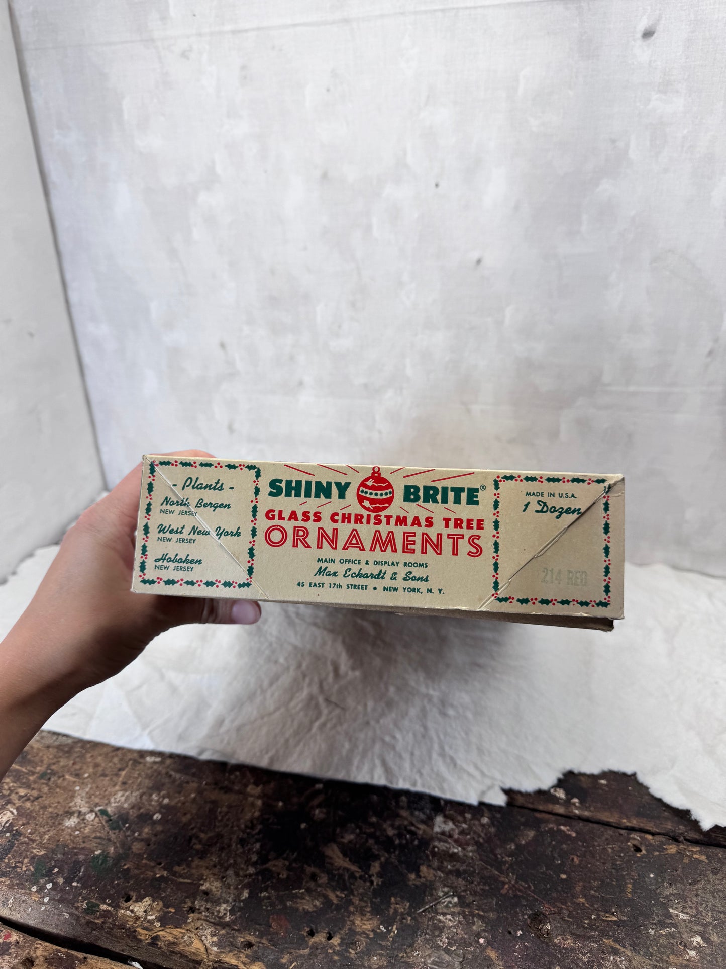 Shiny Brite Ornament Empty Box Vintage #1928