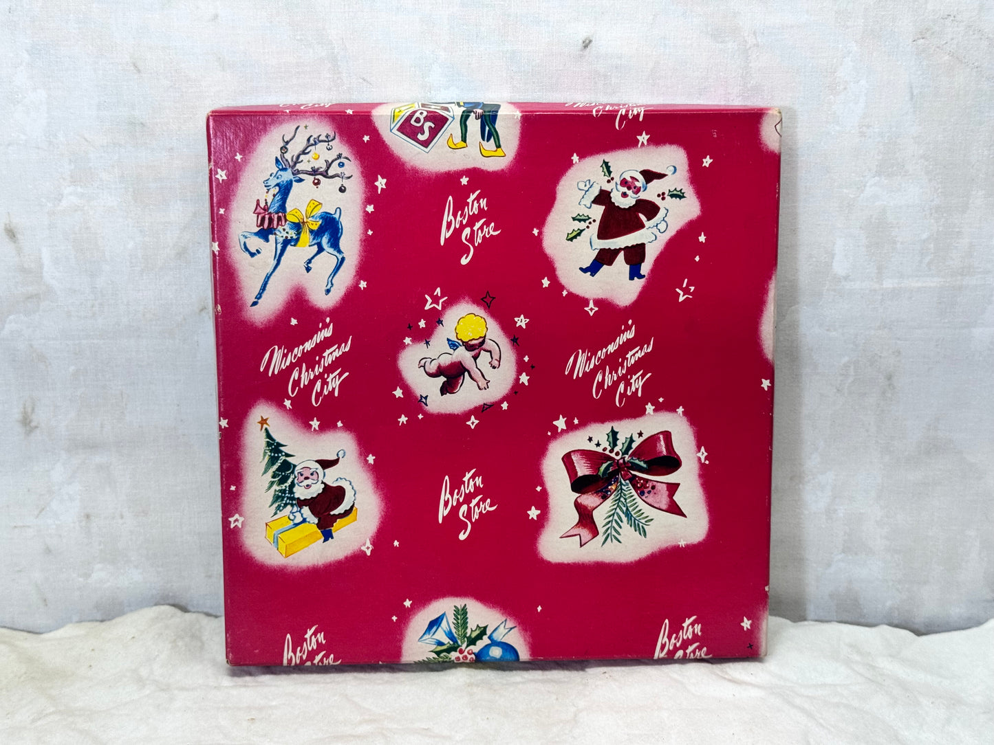 Vintage Boston Store Christmas Gift Box #1743