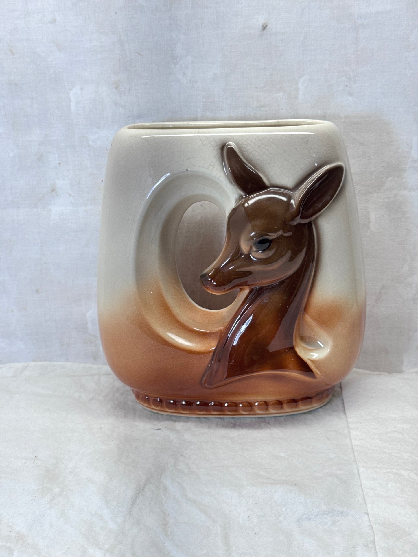 Vintage Mid-Century Royal Copley Deer Vase/Planter #1971