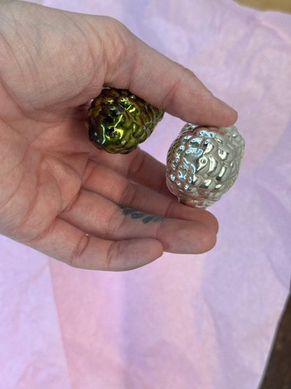 Pair of Grape Christmas Ornaments Vintage #1691