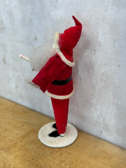 Vintage Putz Santa w Candle & missing Bell Japan #1681