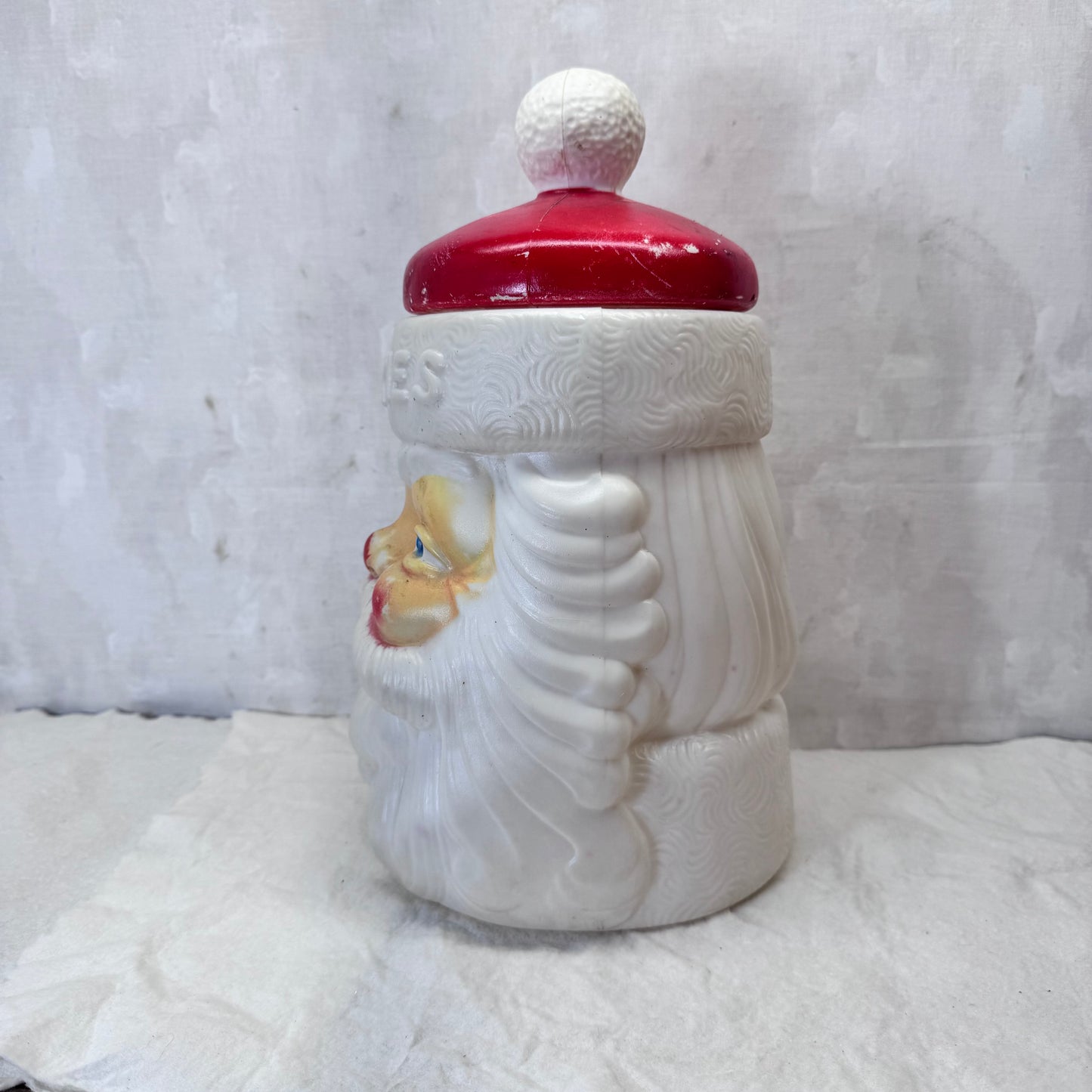 Empire Santa Cookie Jar Blow Mold Vintage #2057