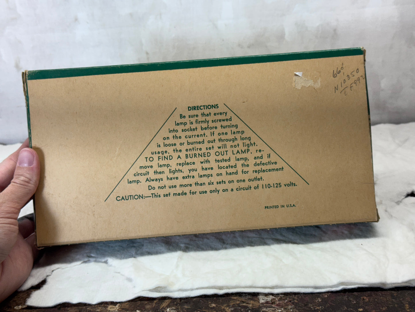 Pennant Christmas Lights Vintage Box Empty #1940