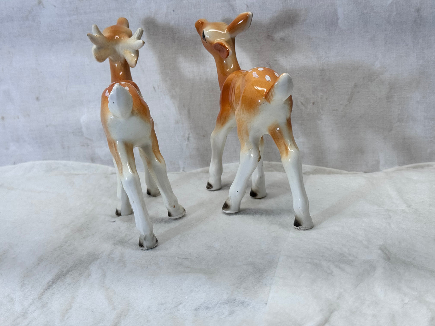 International Peace Garden Deer Figurines Japan Vintage #1986