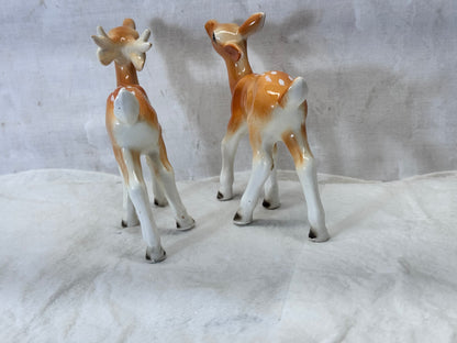 International Peace Garden Deer Figurines Japan Vintage #1986