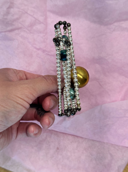 Mercury Glass Bead Victorian Ornament #1672