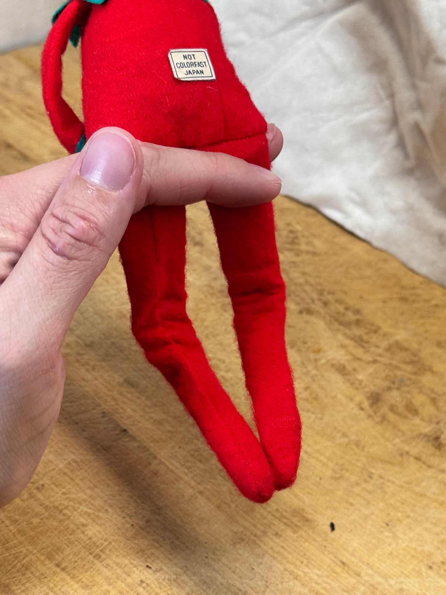 Japan Red Knee Hugger Elf Vintage #1706