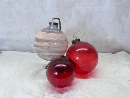 Christmas Glass Ornament Bundle of 3 #2104