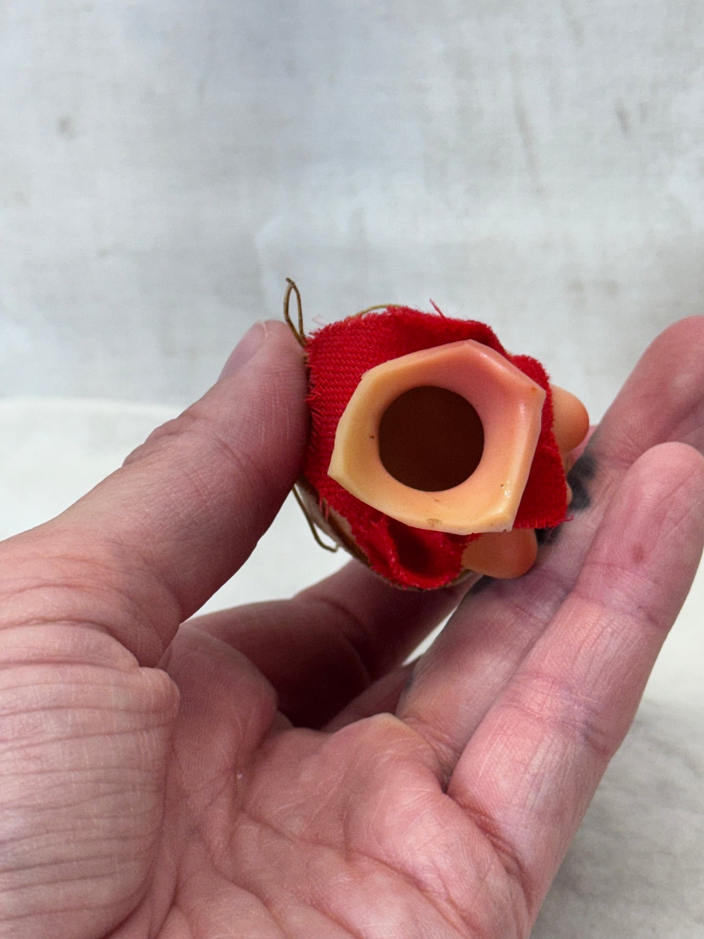 Vintage Felt Pixie Elf Head Ornament #2001