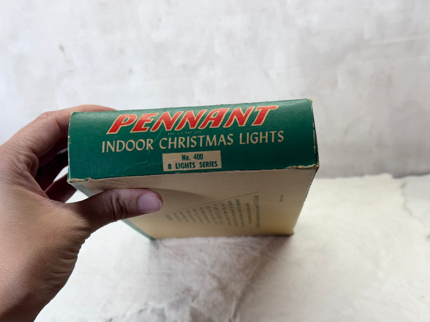Pennant Christmas Lights Vintage Box Empty #1940