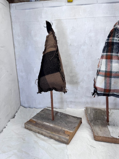 Hand Crafted Christmas Trees set of 3 #1925