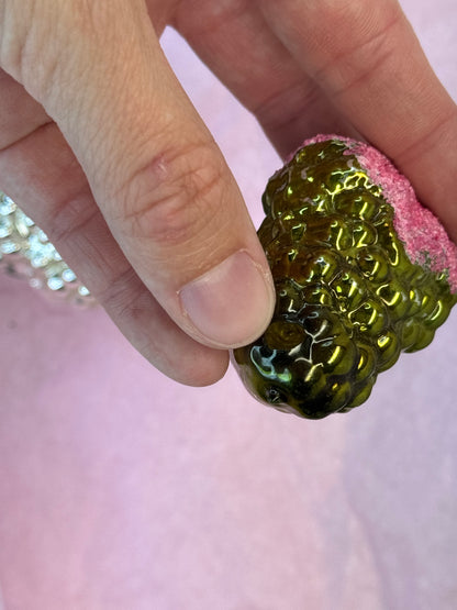 Pair of Grape Christmas Ornaments Vintage #1691