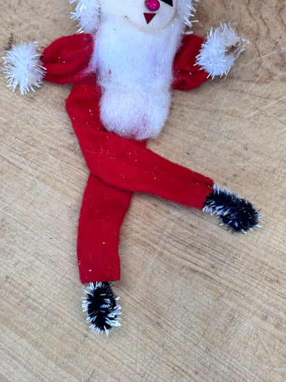 Vintage Japan Pencil Santa Ornament #1634