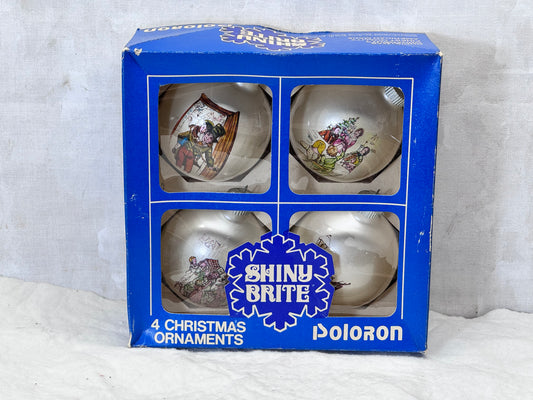 Shiny Brite Poloron Vintage Christmas Ornaments NOS #1834