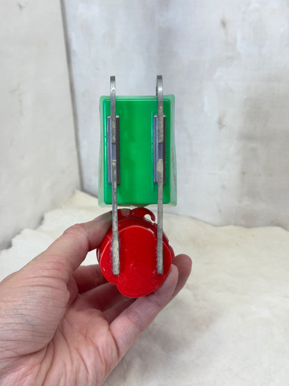 Santa Sleigh Hard Plastic Candy Holder Ornament #1749