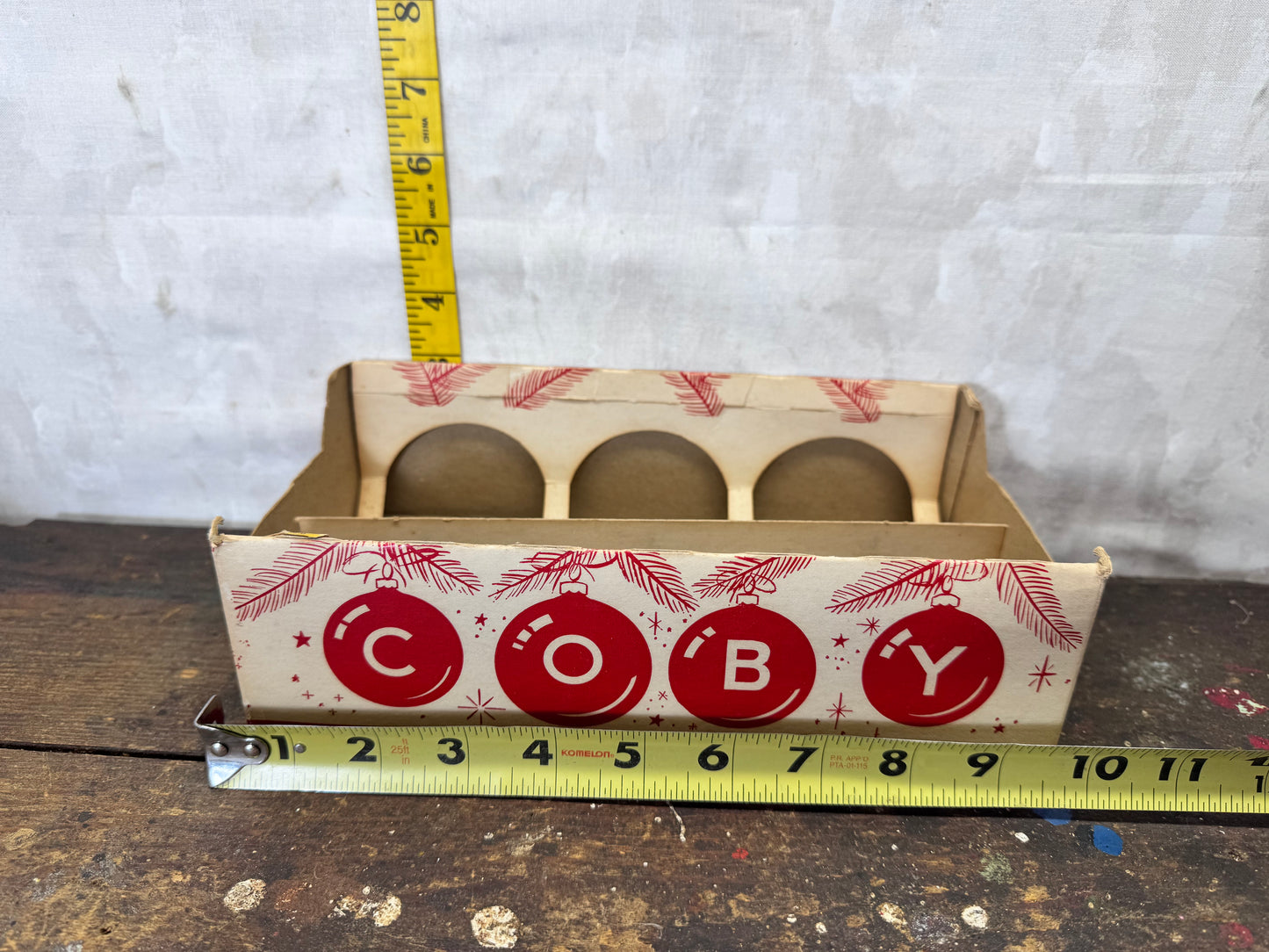 Coby Christmas Ornament Box EMPTY #1975