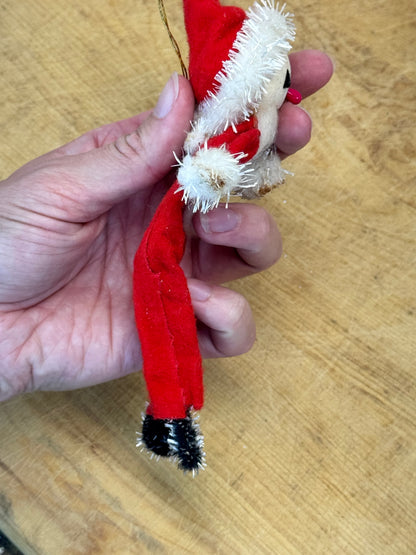 Vintage Japan Pencil Santa Ornament #1634