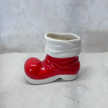 Holt Howard Santa Christmas Boot Vase Dish Vintage Japan 1960 Small #2056