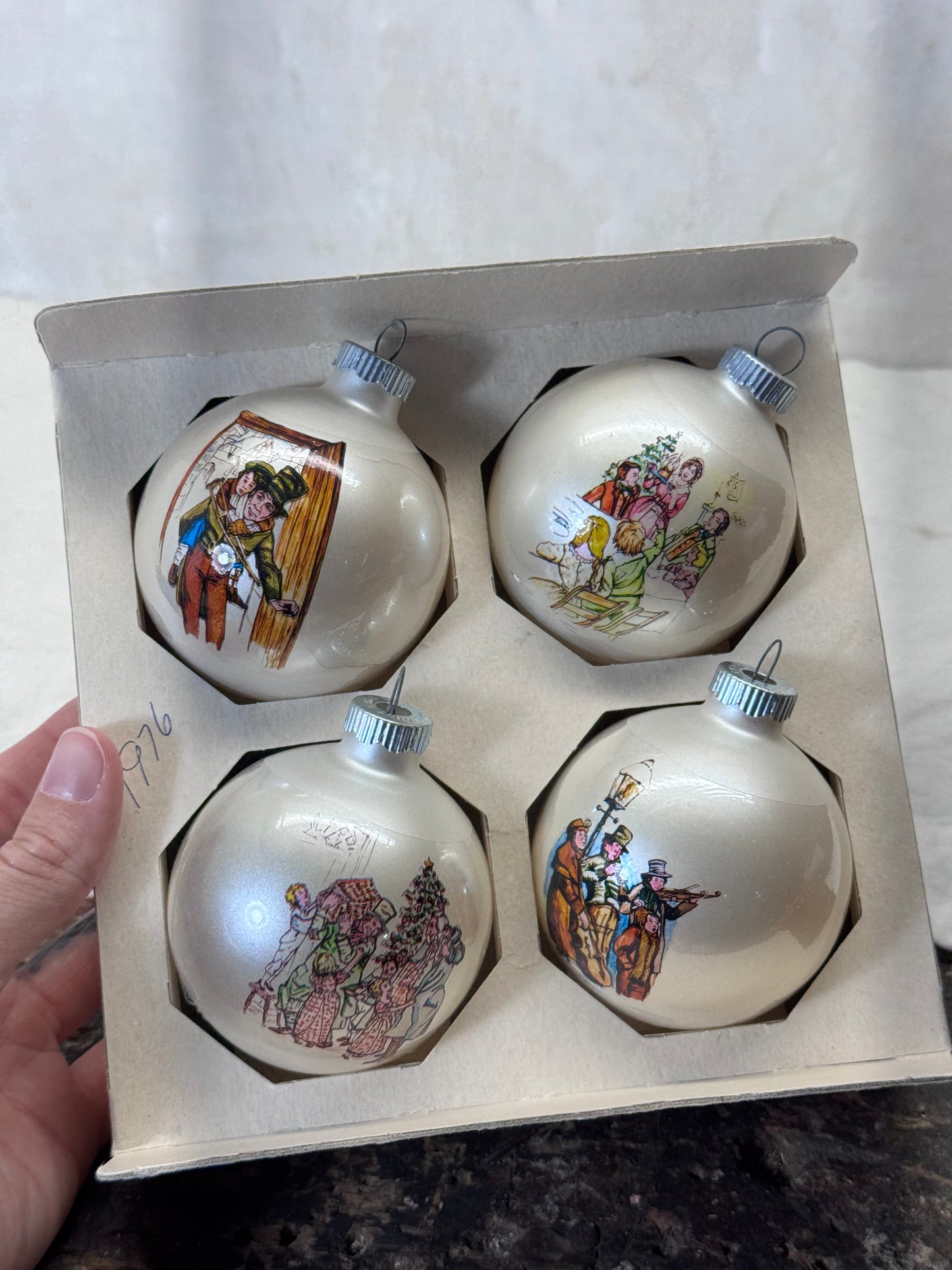 Shiny Brite Poloron Vintage Christmas Ornaments NOS #1834