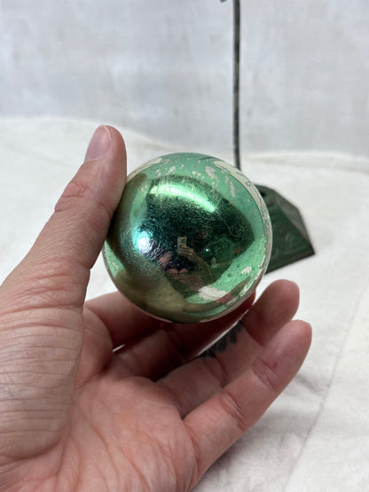 Shiny Brite Glass Deer Stenciled Ornament Vintage #2156