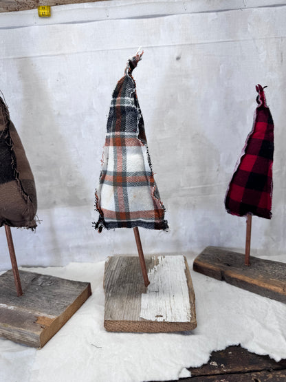 Hand Crafted Christmas Trees set of 3 #1925