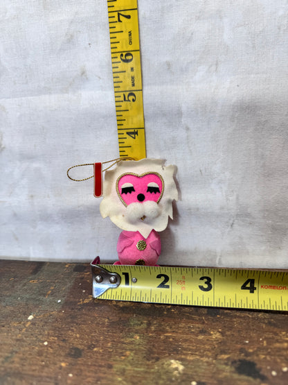 Pink Figurine Felted Japan Christmas Ornament #2003