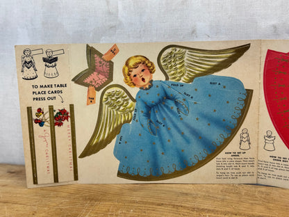 NOS Paper Christmas Cut-Outs Post Cereal Vtg #1628