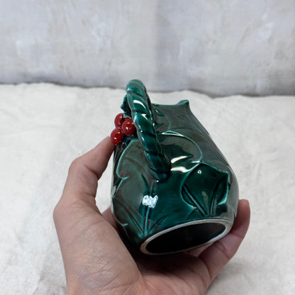 Lefton Christmas Holly Berry Vintage Creamer #2061