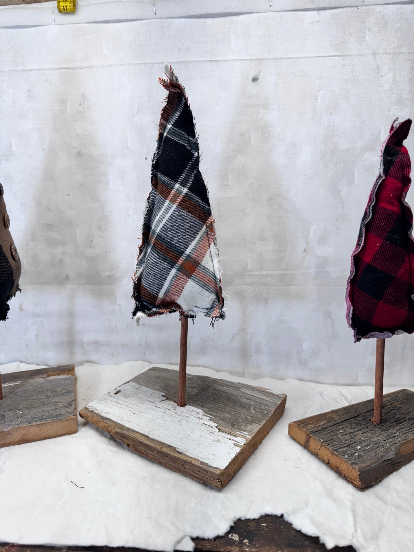 Hand Crafted Christmas Trees set of 3 #1925