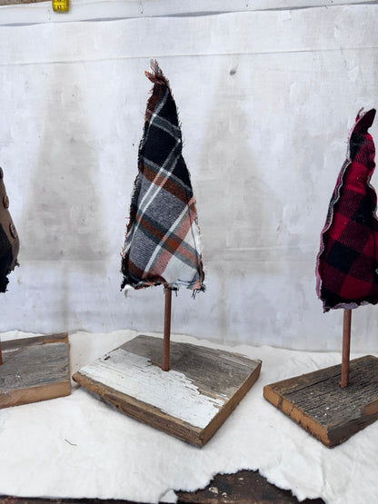 Hand Crafted Christmas Trees set of 3 #1925