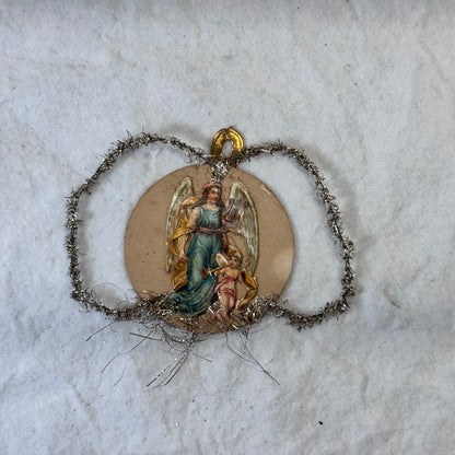 Victorian Angel Paper Fringe Christmas Ornament #2093