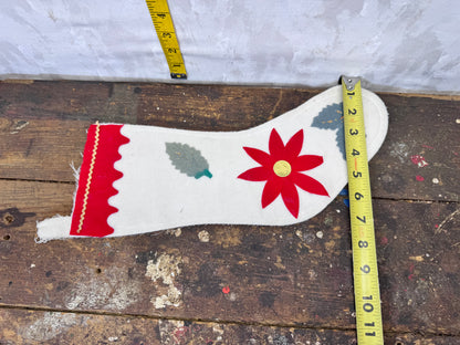 Japan White Christmas Stocking Vintage #1746