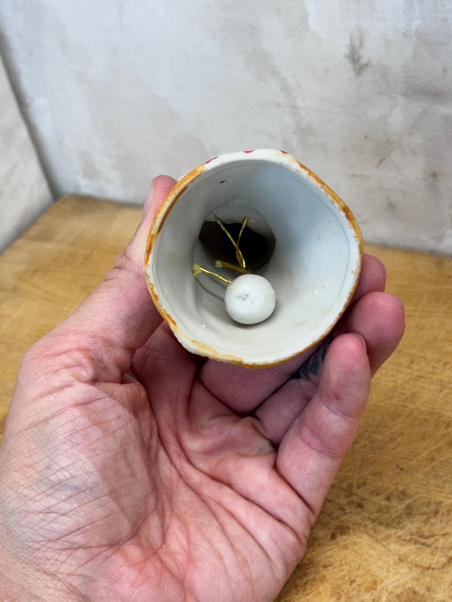 Vintage Jasco Ceramic Figurine Bell Christmas #1630