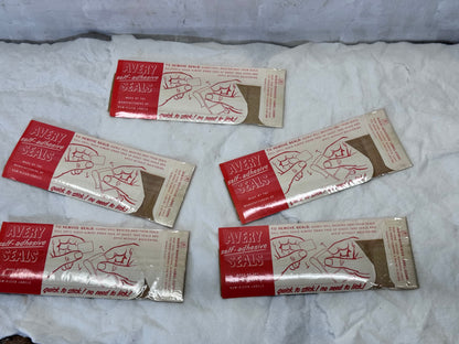 Avery Self Adhesive Christmas Stickers Seals Vintage NOS #2008