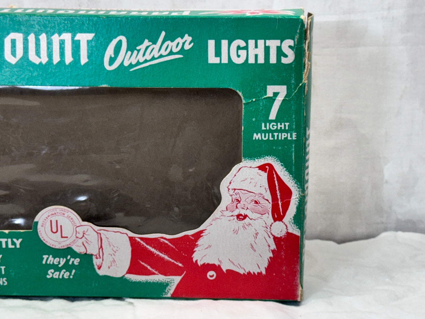 Paramount Outdoor Lights Box Empty Vintage Christmas #1734