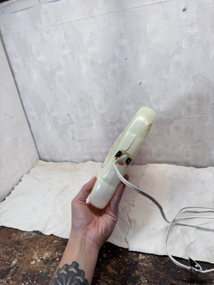 Christmas Light-Up Santa Face Double Sided Blow Mold Vtg #1733